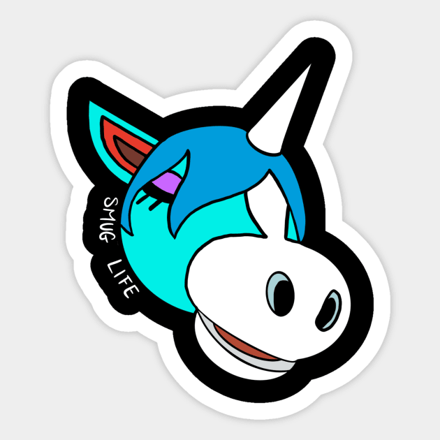 Smug Life Julian Sticker by JennaCreates